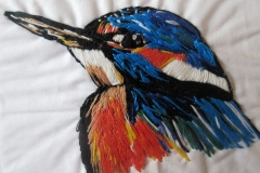 Kingfisher embroidery